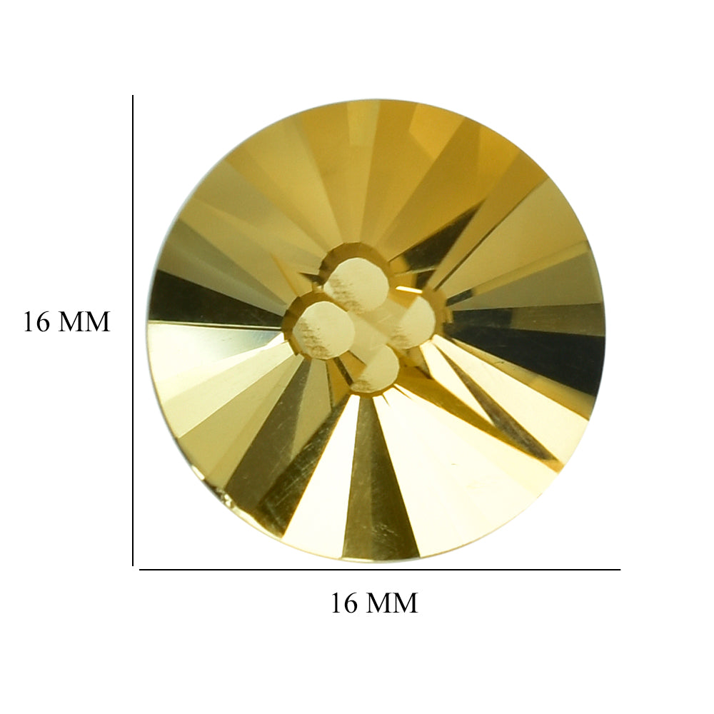 CITRINE (GOLDEN) BINGO ROUND (DES#97) (C-2) 16MM 12.70 Cts.