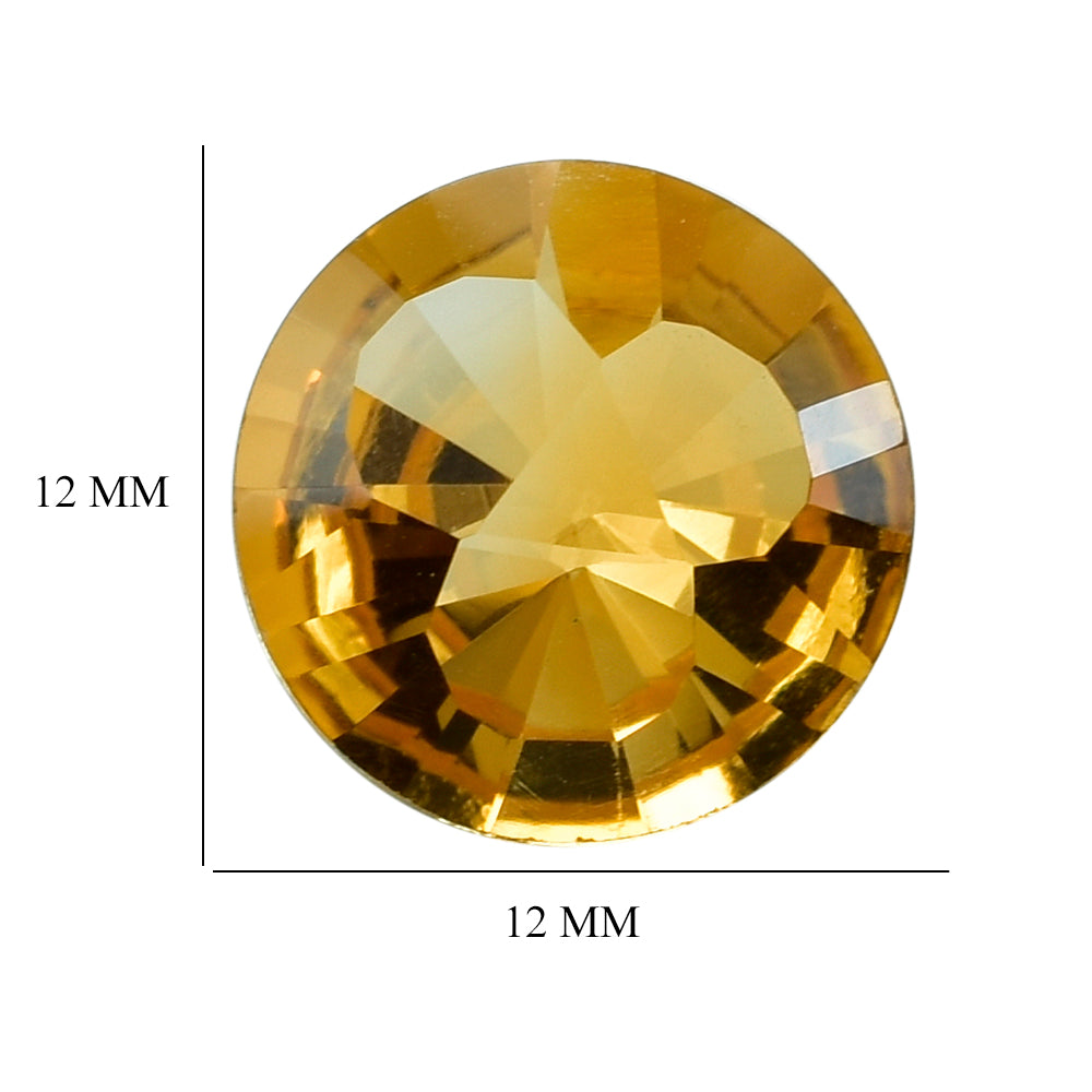 CITRINE (GOLDEN) BLUBS TOP ROUND (DES#93) (C-2) 12MM 4.70 Cts.