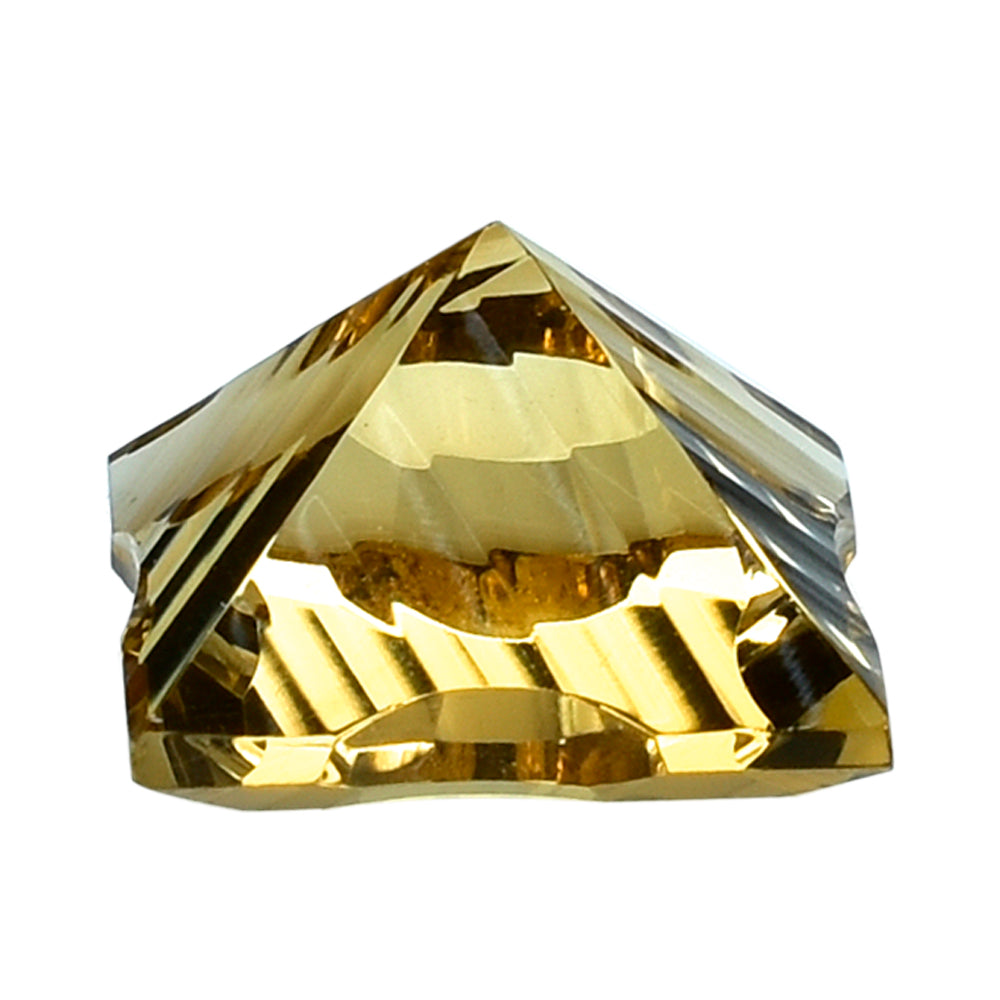 CITRINE (GOLDEN) CONCAVE NINETY CUT SQUARE (DES#52) (C-2) 12MM 7.25 Cts.
