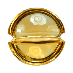CITRINE (GOLDEN) LENTIL ROUND WITH CARVED (DES#25) (C-2) 9MM 2.30 Cts.