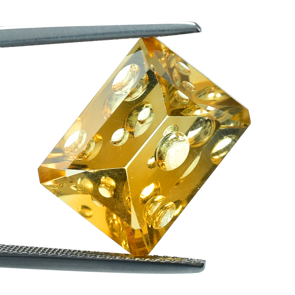 CITRINE (GOLDEN) SUPER BUBBLE OCTAGON (DES#116) (C-2) 16X12MM 10.35 Cts.