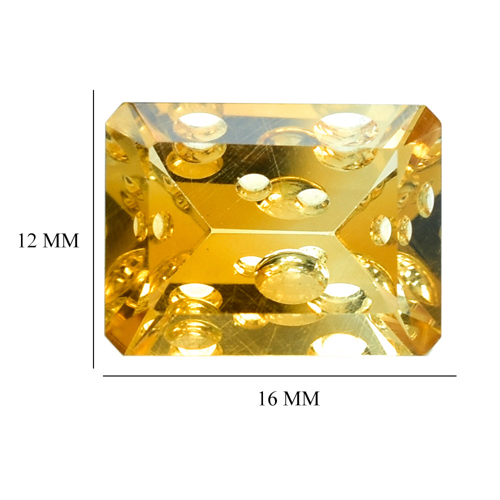 CITRINE (GOLDEN) SUPER BUBBLE OCTAGON (DES#116) (C-2) 16X12MM 10.35 Cts.
