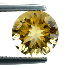 CITRINE (GOLDEN) CONCAVE CUT ROUND (DES#45) (C-2) 9MM 2.60 Cts.