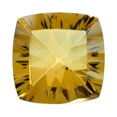 CITRINE (GOLDEN) CONCAVE CUT CUSHION (DES#71) (C-2) 9MM 2.65 Cts.