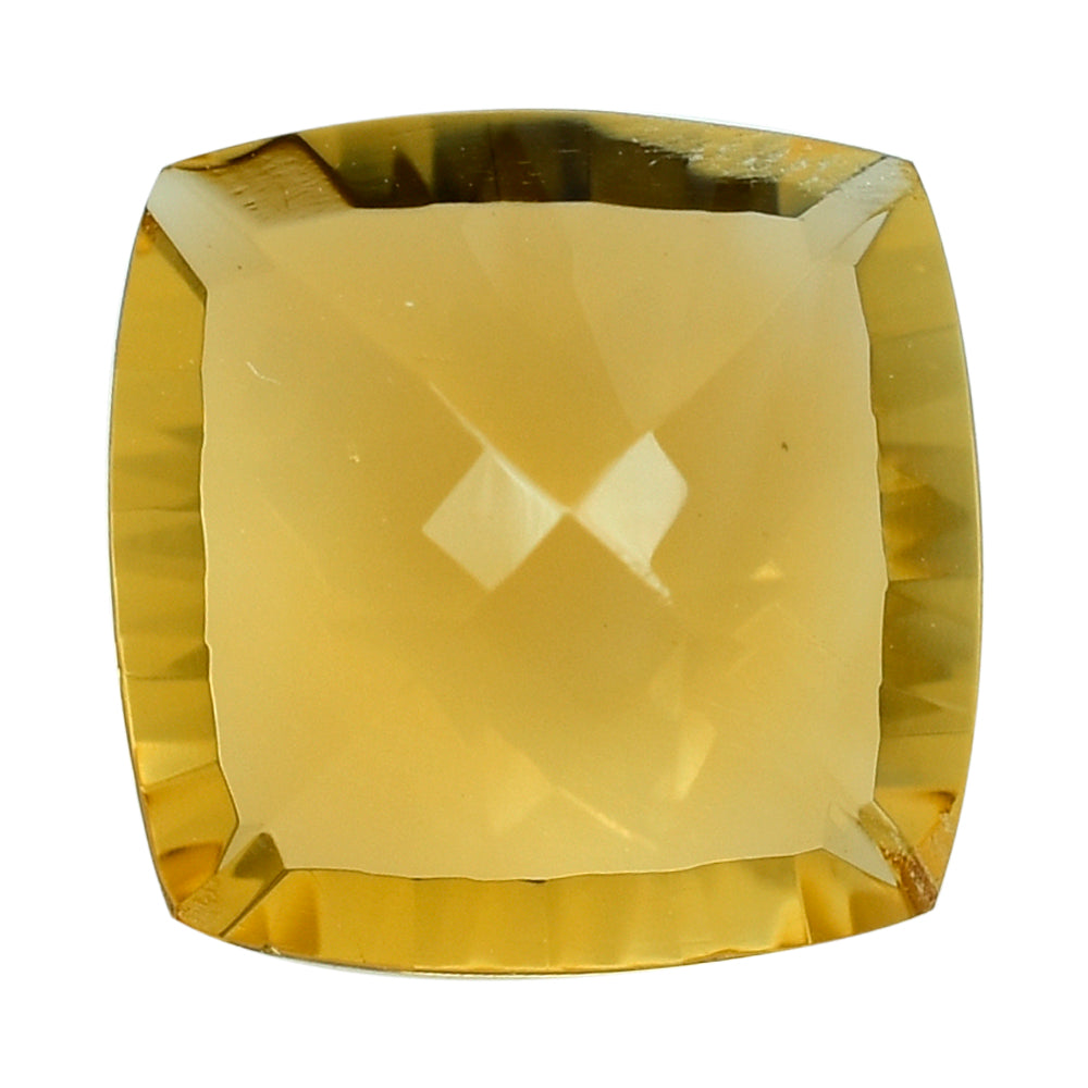 CITRINE (GOLDEN) CONCAVE CUT CUSHION (DES#71) (C-2) 9MM 2.65 Cts.