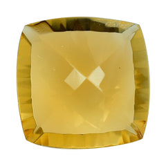 CITRINE (GOLDEN) CONCAVE CUT CUSHION (DES#71) (C-2) 9MM 2.65 Cts.
