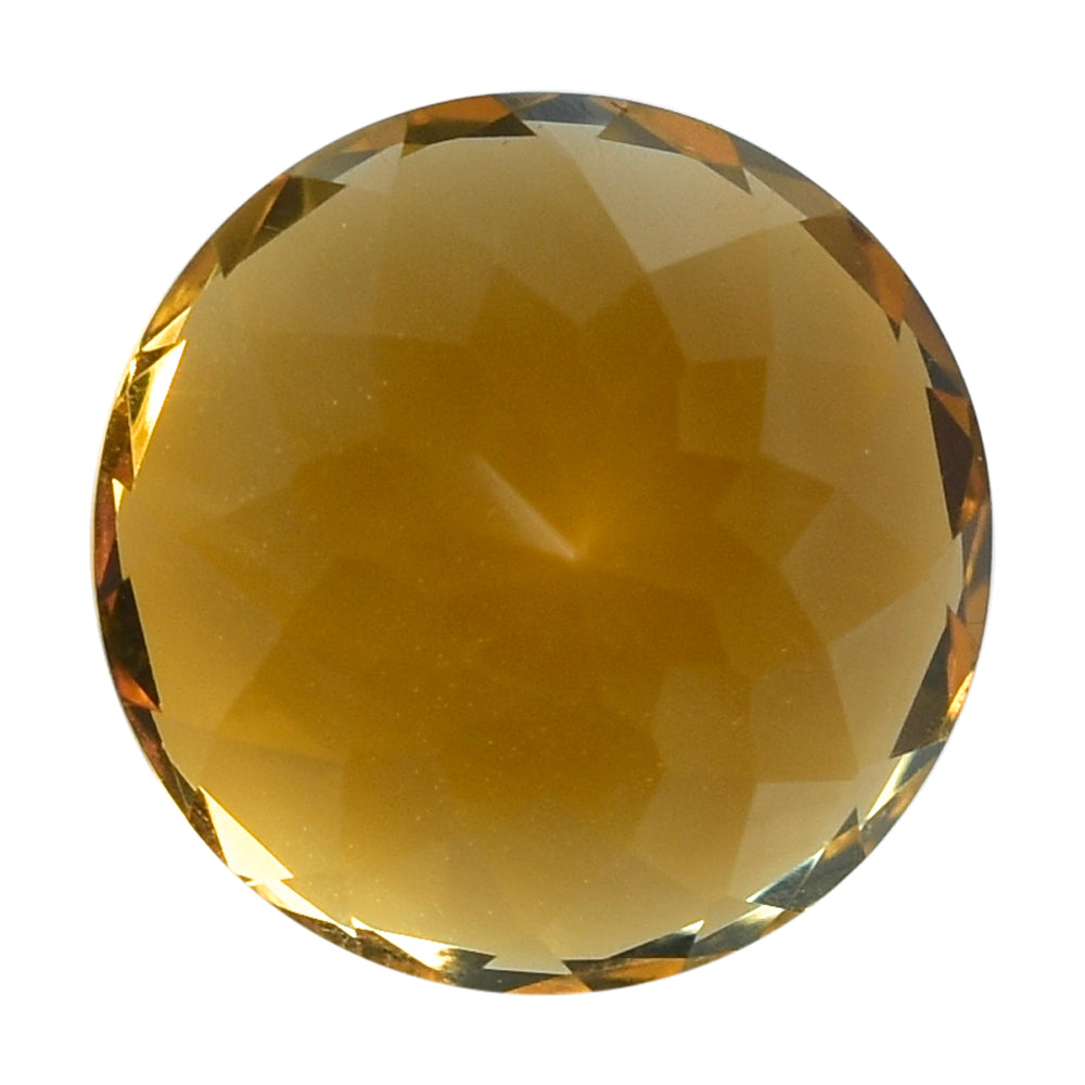 CITRINE (GOLDEN) PORTUGUESE CUT ROUND (DES#34) (C-1) 10MM 4.95 Cts.