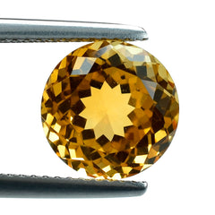 CITRINE (GOLDEN) PORTUGUESE CUT ROUND (DES#34) (C-1) 10MM 4.95 Cts.