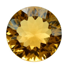 CITRINE (GOLDEN) CONCAVE CUT ROUND (DES#45) (C-1) 10MM 3.20 Cts.