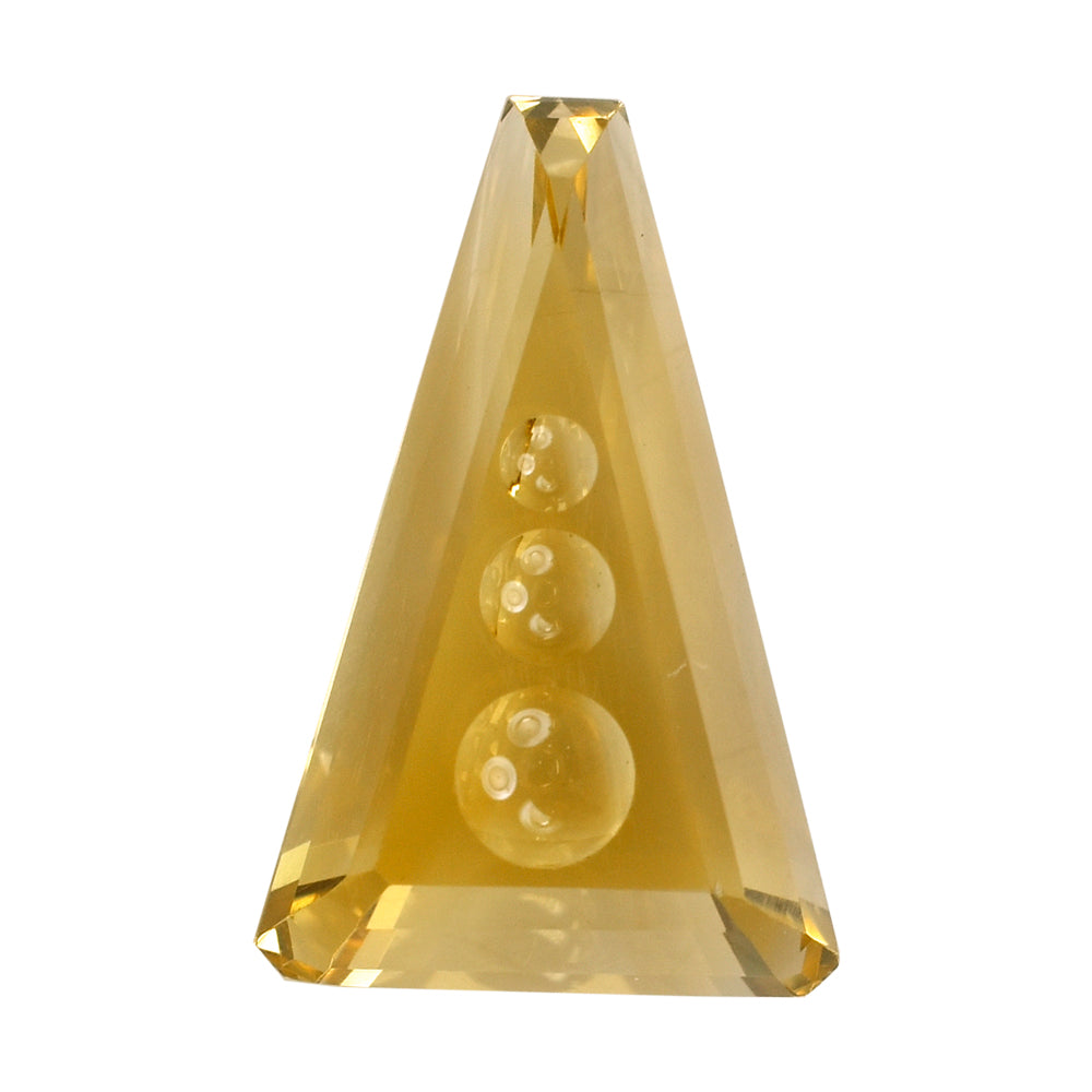CITRINE (GOLDEN) SUPER BUBBLE TRAPEZOID (DES#119) (C-2) 18X12MM 9.55 Cts.