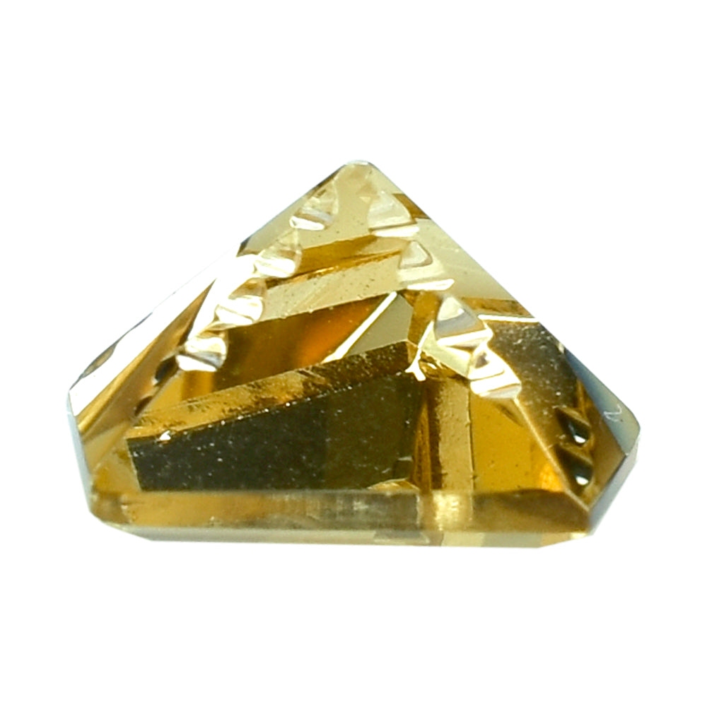 CITRINE (GOLDEN) ZIP CUT PENTAGON (DES#98) (C-3) 12MM 4.55 Cts.