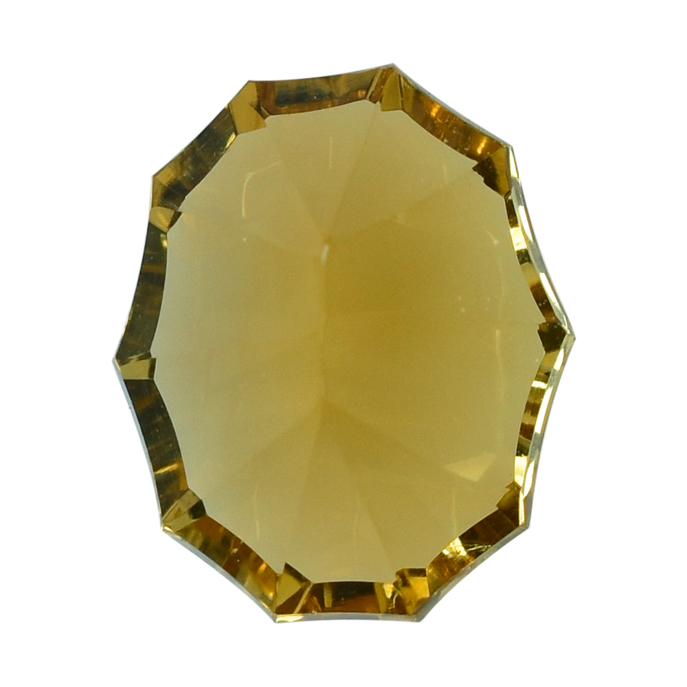 CITRINE (GOLDEN) CONCAVE NINETY CUT OVAL (C-2) 11X9MM 2.92 Cts.