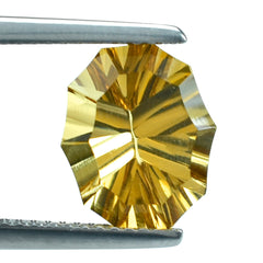 CITRINE (GOLDEN) CONCAVE NINETY CUT OVAL (C-2) 11X9MM 2.92 Cts.
