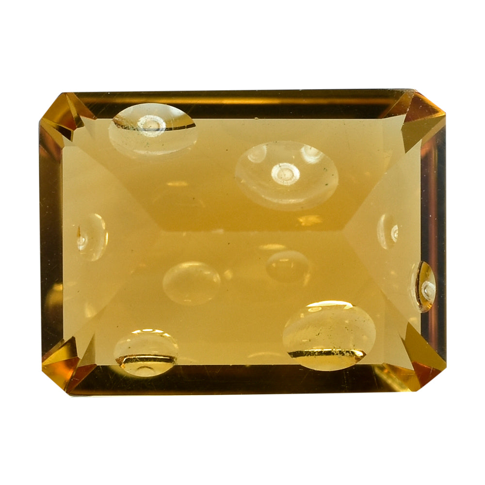 CITRINE (GOLDEN) SUPER BUBBLE OCTAGON (DES#116) (C-1) 16X12MM 9.50 Cts.