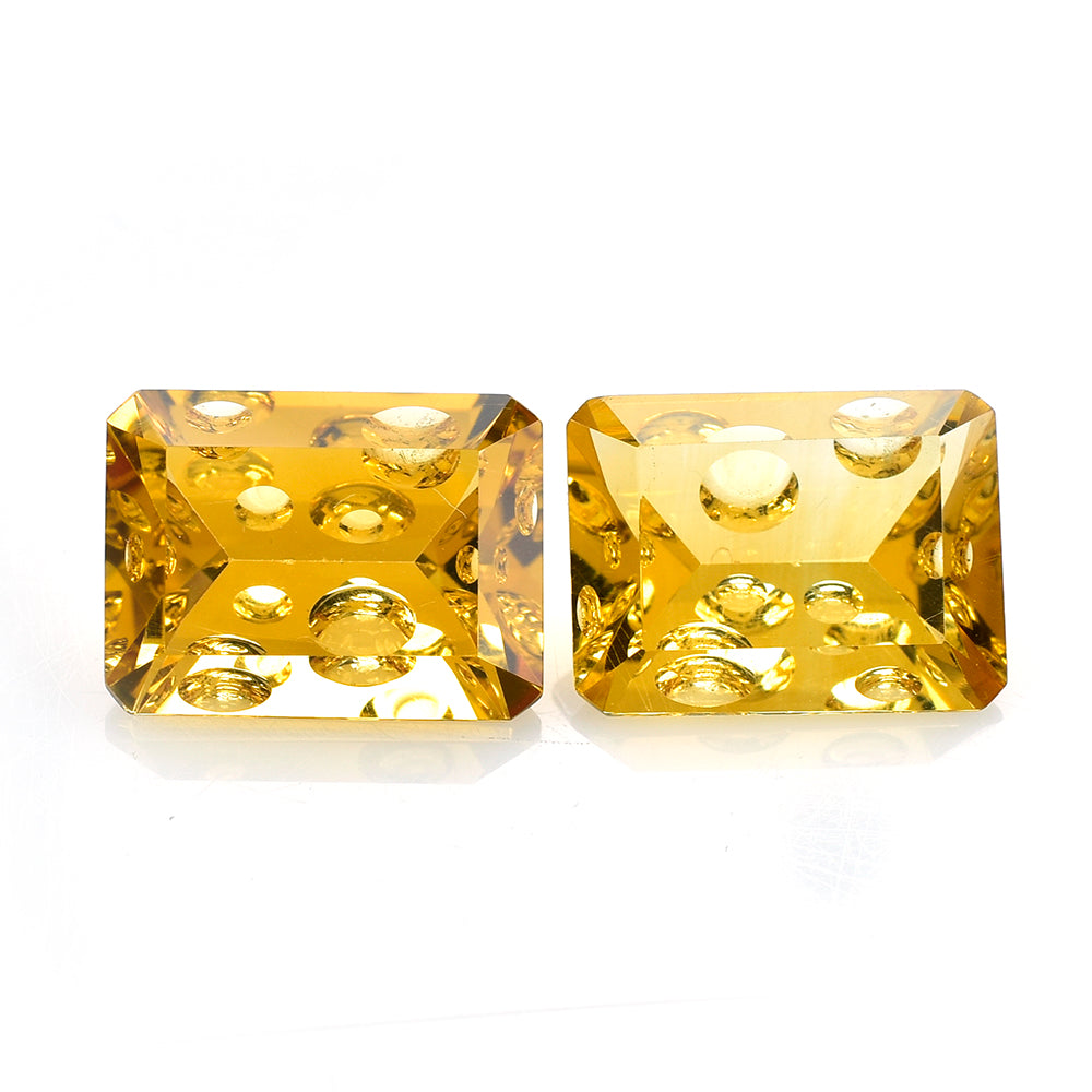 CITRINE (GOLDEN) SUPER BUBBLE OCTAGON (DES#116) (C-1) 16X12MM 9.50 Cts.