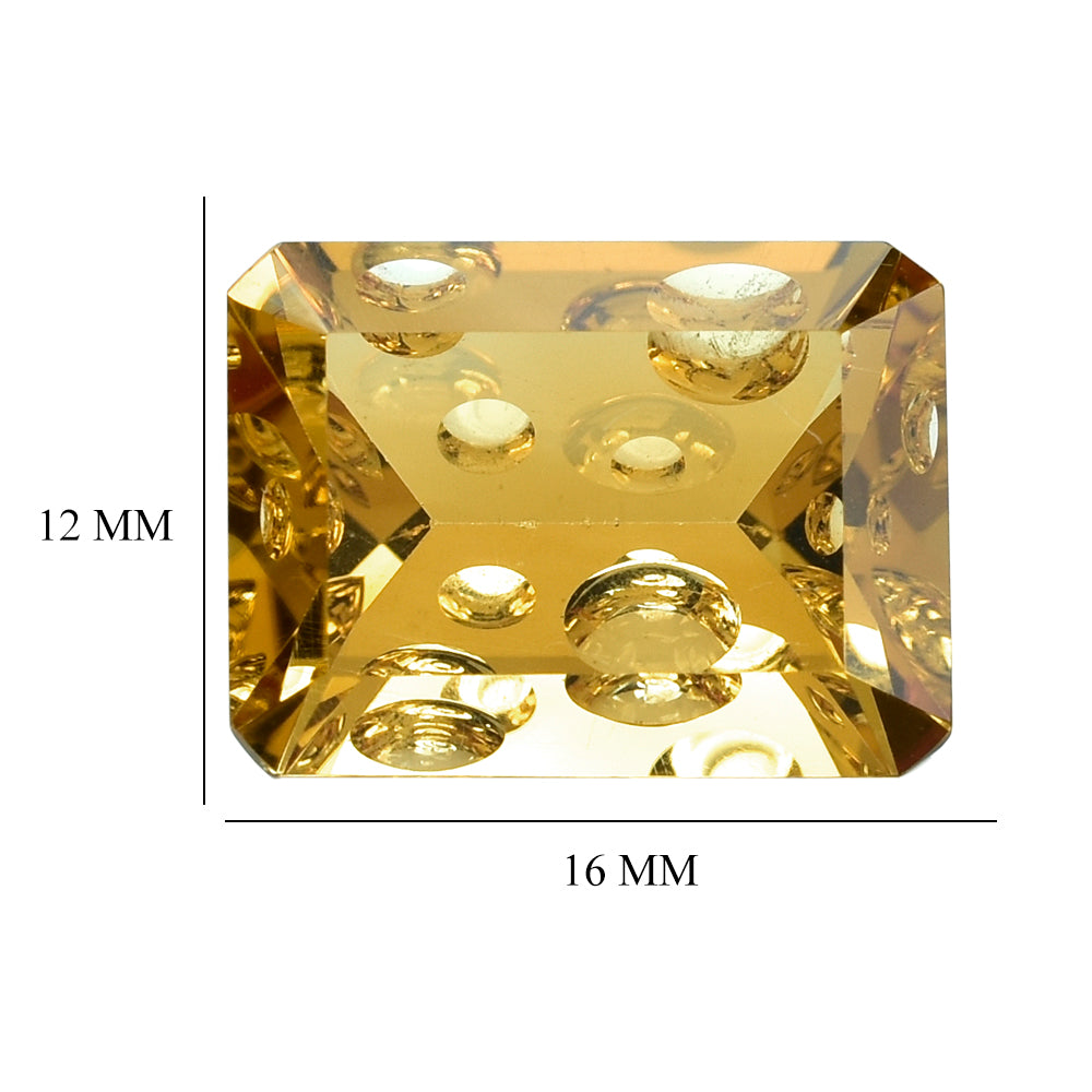CITRINE (GOLDEN) SUPER BUBBLE OCTAGON (DES#116) (C-1) 16X12MM 9.50 Cts.