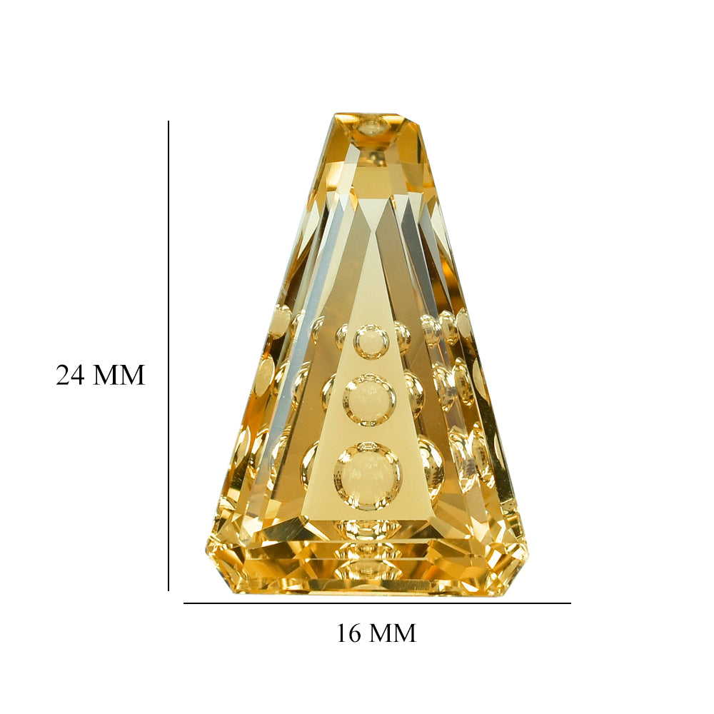 CITRINE (GOLDEN) SUPER BUBBLE TRAPEZOID (DES#120) (C-2) 24X16MM 20.60 Cts.