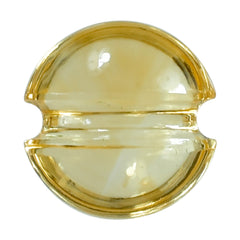 CITRINE (GOLDEN) LENTIL ROUND WITH CARVED BELT (DES#25) (C-2) 9MM 2.07 Cts.