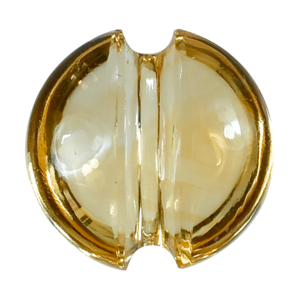 CITRINE (GOLDEN) LENTIL ROUND WITH CARVED BELT (DES#25) (C-2) 9MM 2.07 Cts.