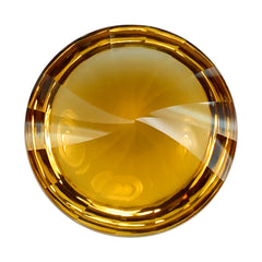 CITRINE (GOLDEN) BUFFTOP ROUND WITH TWISTED CONCAVE (DES#31) (SUPER EXTRA) 15MM 11.20 Cts.