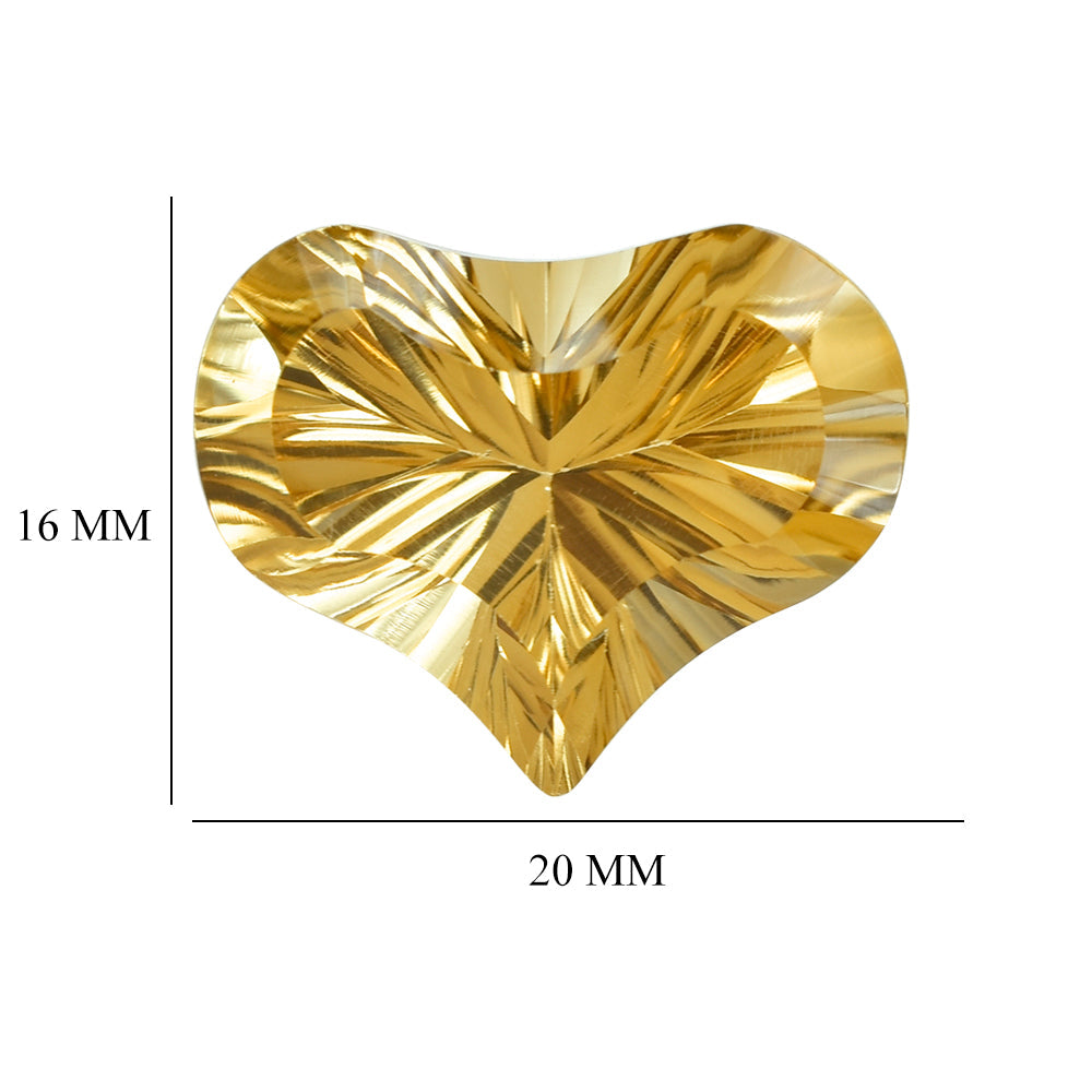 CITRINE (GOLDEN) SPADE (DES#96) (C-2) 20X16MM 15.02 Cts.