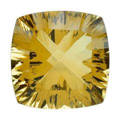 CITRINE (GOLDEN) CONCAVE CUT CUSHION (DES#72) (C-2) 14MM 10.48 Cts.
