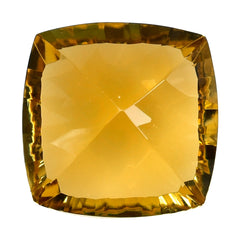 CITRINE (GOLDEN) CONCAVE CUT CUSHION (DES#72) (C-2) 14MM 10.48 Cts.