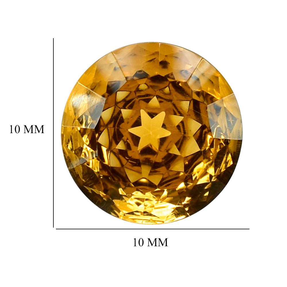 CITRINE (GOLDEN) NIRVANA CUT ROUND (DES#81) (SUPER EXTRA) 10MM 3.50 Cts.