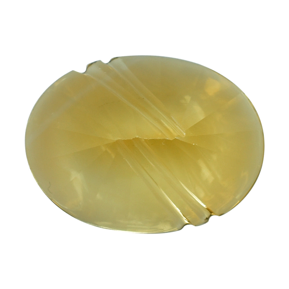 CITRINE (GOLDEN) FLAT BUFFTOP LIGHTENING OVAL (DES#114) (C-2) 20X15MM 12.78 Cts.