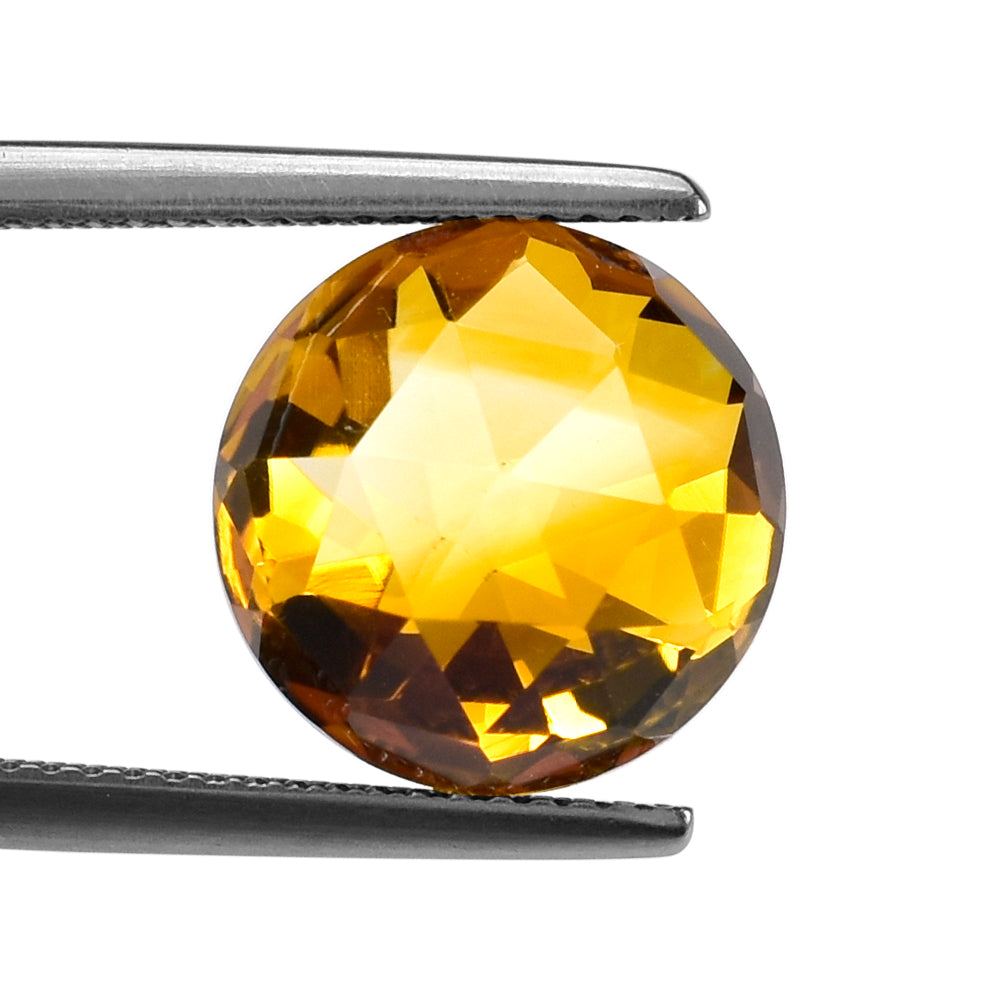 CITRINE (GOLDEN) HIGH DOME ROSE CUT ROUND (DES#17) (COLOR ZONING C-1) 12MM 6.63 Cts.