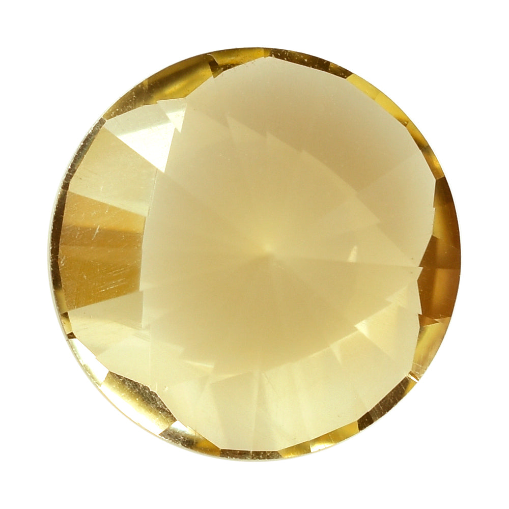 CITRINE (YELLOW) CLUBS TOP ROUND (DES#93) (C-4) 12MM 5.25 Cts.