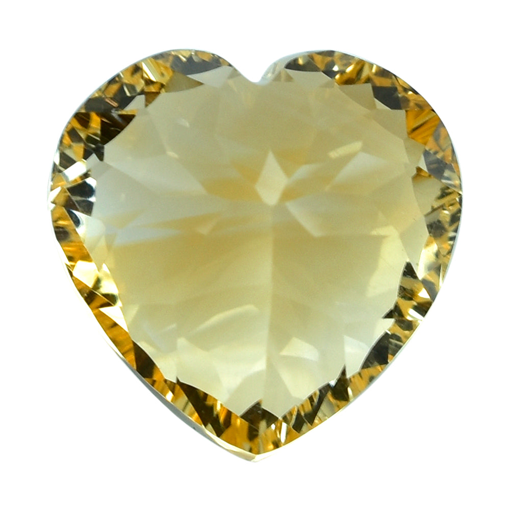 CITRINE (YELLOW) CONCAVE CUT HEART (DES#79) (C-3) 12MM 6.05 Cts.