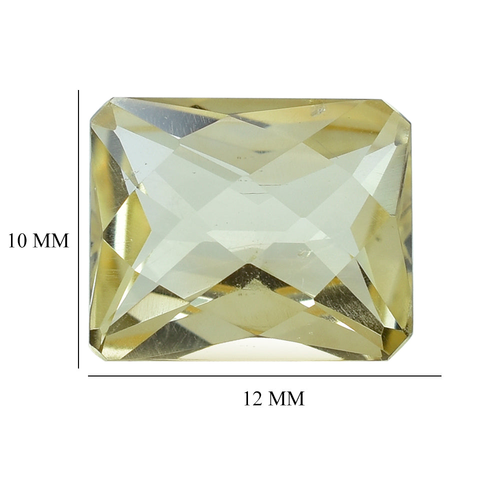 CITRINE (YELLOW) SPECIAL CHECKER CUT OCTAGON (DES#56) (C-4) 12X10MM 5.23 Cts.