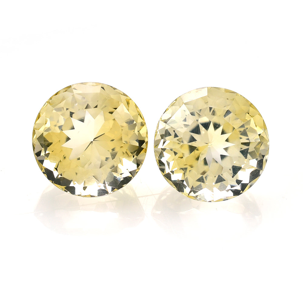 CITRINE (YELLOW) PORTUGUESE CUT ROUND (DES#34) (C-4) 12MM 8.03 Cts.