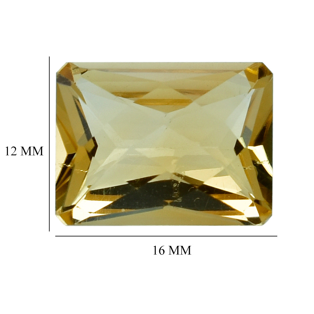 CITRINE (YELLOW) SPECIAL CHECKER CUT OCTAGON (DES#57) (C-3) 16X12MM 9.98 Cts.
