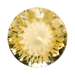 CITRINE (YELLOW) CONCAVE CUT ROUND (DES#46) (C-3) 15MM 11.13 Cts.