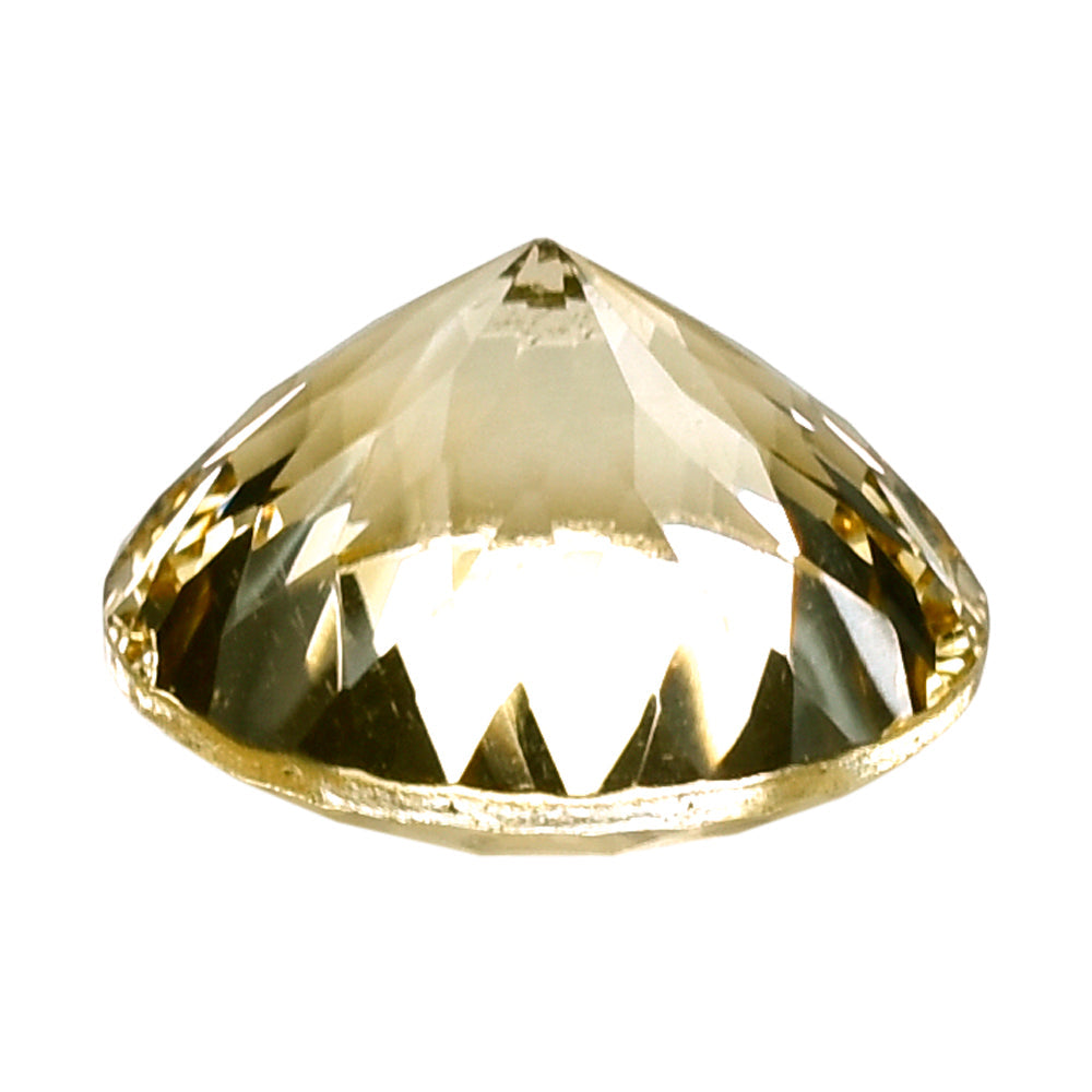 CITRINE (YELLOW) CONCAVE CUT ROUND (DES#46) (C-3) 15MM 11.13 Cts.