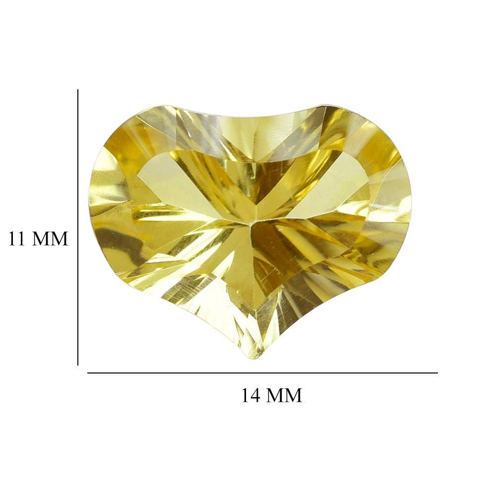 CITRINE (YELLOW) SPADE )DES#96) C-3 14X11MM 5.65 Cts.