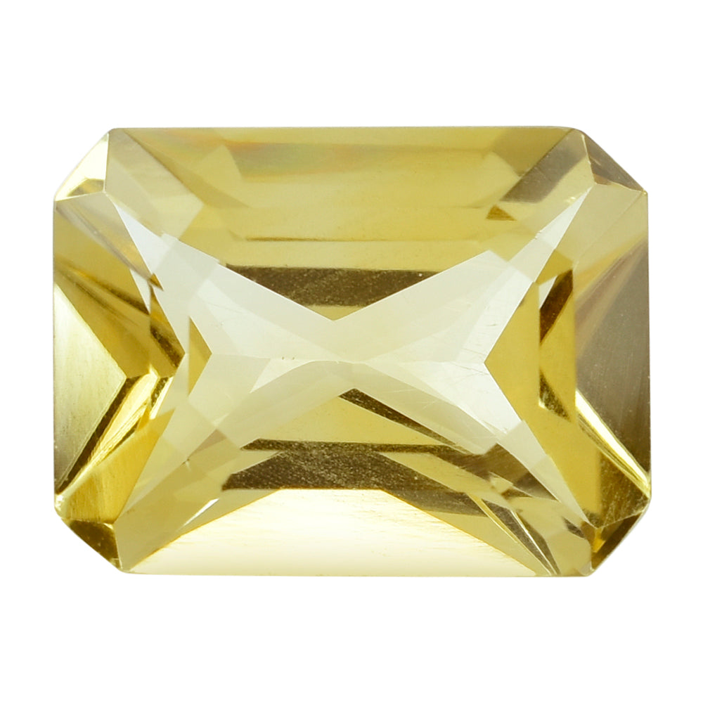 CITRINE (YELLOW) RADIANT CUT WITH OCTAGON TABLE (DES#1) (C-3) 16X12MM 9.67 Cts.