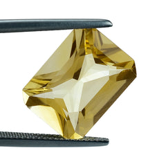 CITRINE (YELLOW) RADIANT CUT WITH OCTAGON TABLE (DES#1) (C-3) 16X12MM 9.67 Cts.