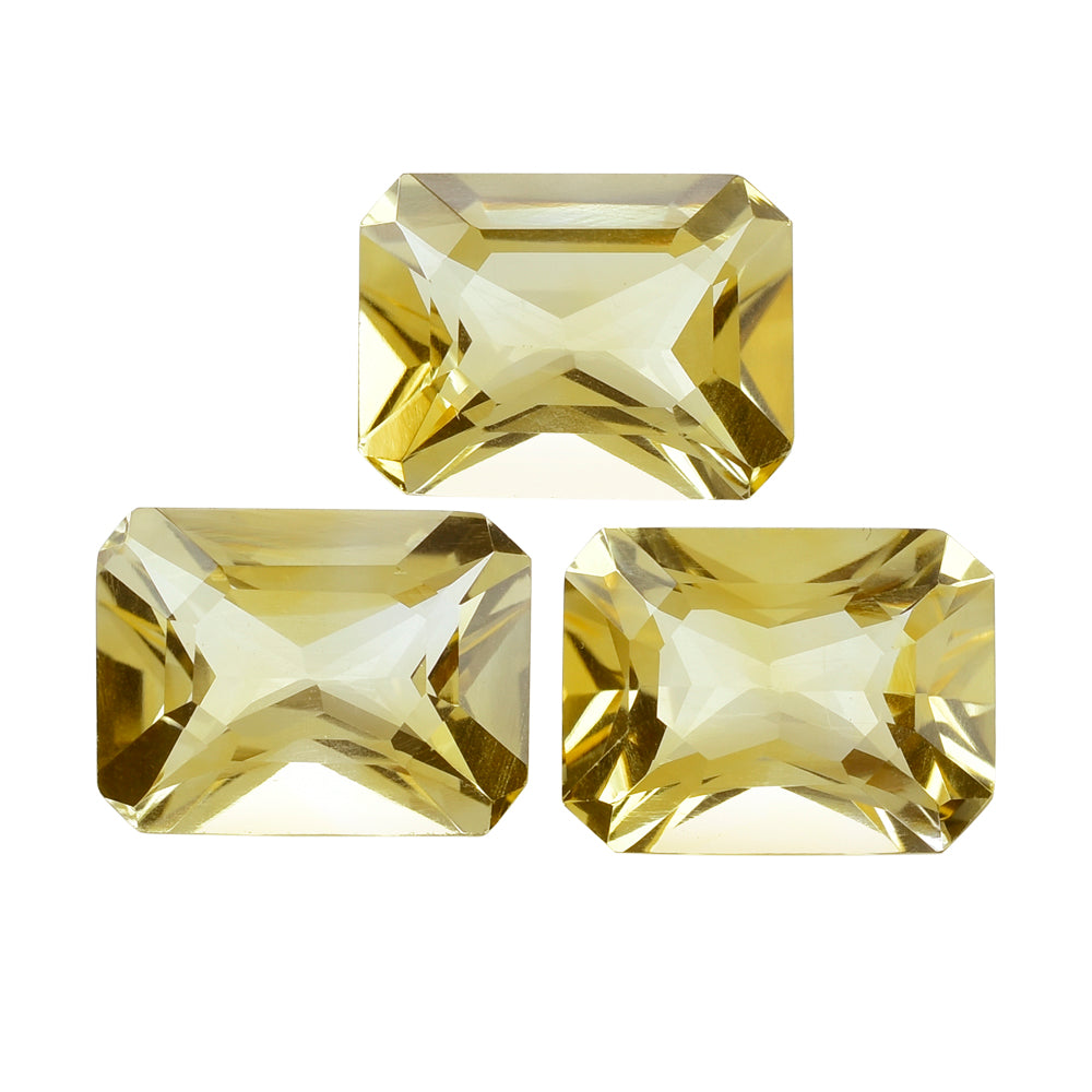 CITRINE (YELLOW) RADIANT CUT WITH OCTAGON TABLE (DES#1) (C-3) 16X12MM 9.67 Cts.