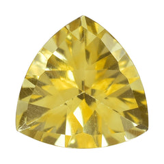 CITRINE (YELLOW) TRAINGLE TOP DIAMOND CUT BACK TRILLION (DES#90) (C-3) 10MM 2.90 Cts.