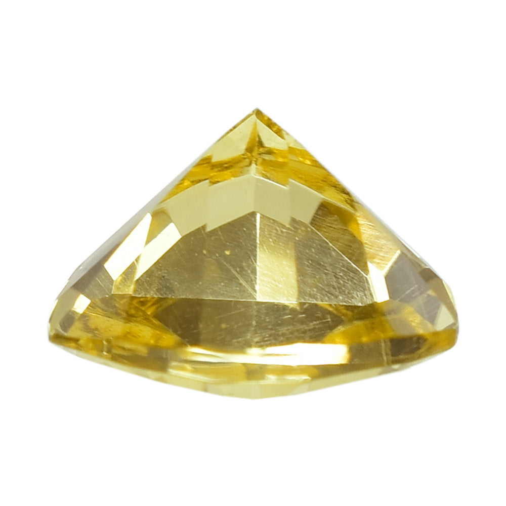 CITRINE (YELLOW) TRAINGLE TOP DIAMOND CUT BACK TRILLION (DES#90) (C-3) 10MM 2.90 Cts.