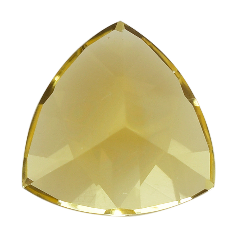 CITRINE (YELLOW) TRAINGLE TOP DIAMOND CUT BACK TRILLION (DES#90) (C-3) 10MM 2.90 Cts.