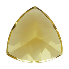 CITRINE (YELLOW) TRAINGLE TOP DIAMOND CUT BACK TRILLION (DES#90) (C-3) 10MM 2.90 Cts.