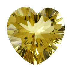 CITRINE (YELLOW) CONCAVE CUT HEART (DES#79) (C-3) 12MM 5.50 Cts.
