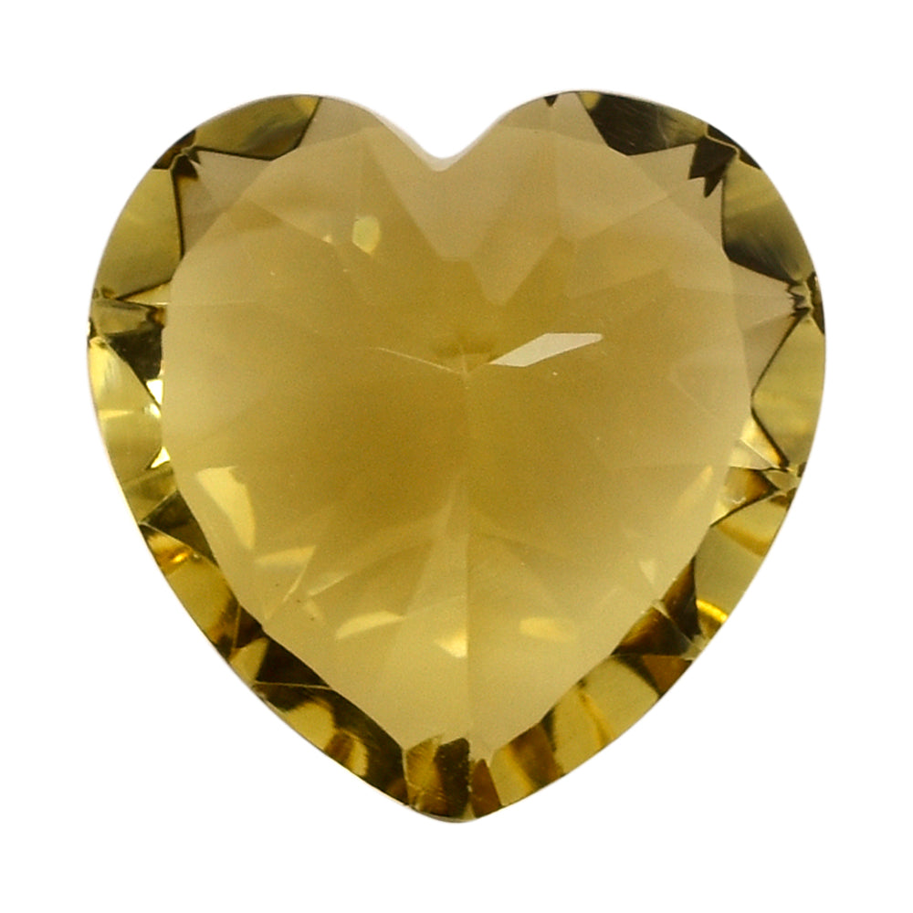 CITRINE (YELLOW) CONCAVE CUT HEART (DES#79) (C-3) 12MM 5.50 Cts.