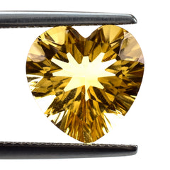 CITRINE (YELLOW) CONCAVE CUT HEART (DES#79) (C-3) 12MM 5.50 Cts.
