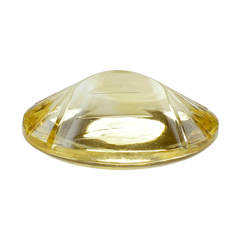 CITRINE (YELLOW) BUFFTOP CONCAVE BACK OVAL (DES#105) (C-3) 16X12MM 8.32 Cts.