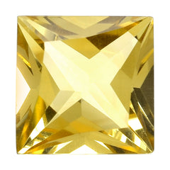 CITRINE (YELLOW) STEP CUT TOP PRINCESS CUT BACK SQUARE (DES#91) (C-3) 10MM 4.53 Cts.